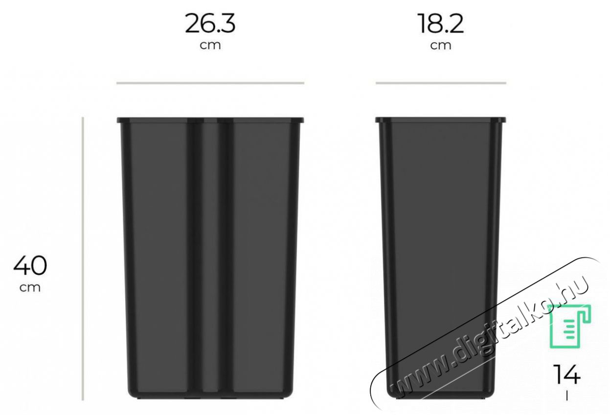 Siguro SGR-WB-I228SU Smart2Sort, 2 k&uuml;l&ouml;n&aacute;ll&oacute; hullad&eacute;kgyűjtő tart&aacute;llyal, 2 x 14 l H&aacute;ztart&aacute;s / Otthon / K&uuml;lt&eacute;r - Lak&aacute;sfelszerel&eacute;s - Szemetes - 504884