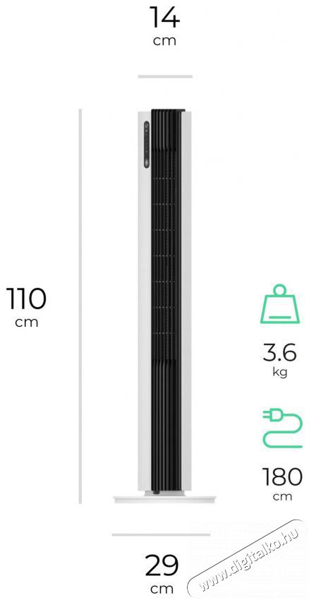 Siguro FN-U320W Ionic Super Silent WiFi H&aacute;ztart&aacute;s / Otthon / K&uuml;lt&eacute;r - Ventil&aacute;tor / L&eacute;gkondicion&aacute;l&oacute; - &Aacute;ll&oacute; / padl&oacute; ventil&aacute;tor - 504895