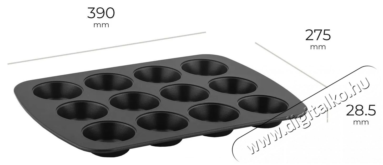 Siguro Baker muffins&uuml;tő 12 db, 39 &times; 27 cm Konyhai term&eacute;kek - Ed&eacute;ny - S&uuml;tőtepsi / s&uuml;tőforma - 504910
