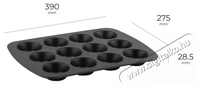 Siguro Baker muffins&uuml;tő 12 db, 39 &times; 27 cm Konyhai term&eacute;kek - Ed&eacute;ny - S&uuml;tőtepsi / s&uuml;tőforma - 504910