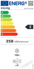 Siguro CF-E15W Fast Freeze 700 Konyhai term&eacute;kek - Hűtő, fagyaszt&oacute; (szabadon&aacute;ll&oacute;) - Fagyaszt&oacute;l&aacute;da - 509133
