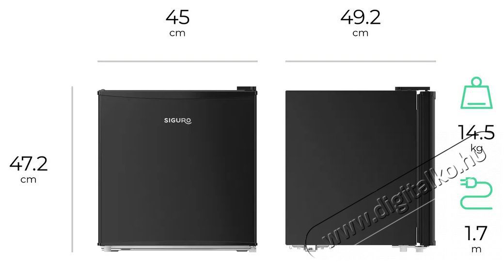 Siguro MB-E241B Essentials Konyhai term&eacute;kek - Hűtő, fagyaszt&oacute; (szabadon&aacute;ll&oacute;) - Fagyaszt&oacute;szekr&eacute;ny - 509117