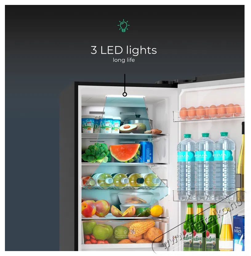 Siguro BF-A241Y Premium Konyhai term&eacute;kek - Hűtő, fagyaszt&oacute; (szabadon&aacute;ll&oacute;) - Alulfagyaszt&oacute;s kombin&aacute;lt hűtő - 509294