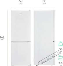 Siguro BF-C241W Essentials Konyhai term&eacute;kek - Hűtő, fagyaszt&oacute; (szabadon&aacute;ll&oacute;) - Alulfagyaszt&oacute;s kombin&aacute;lt hűtő - 509288