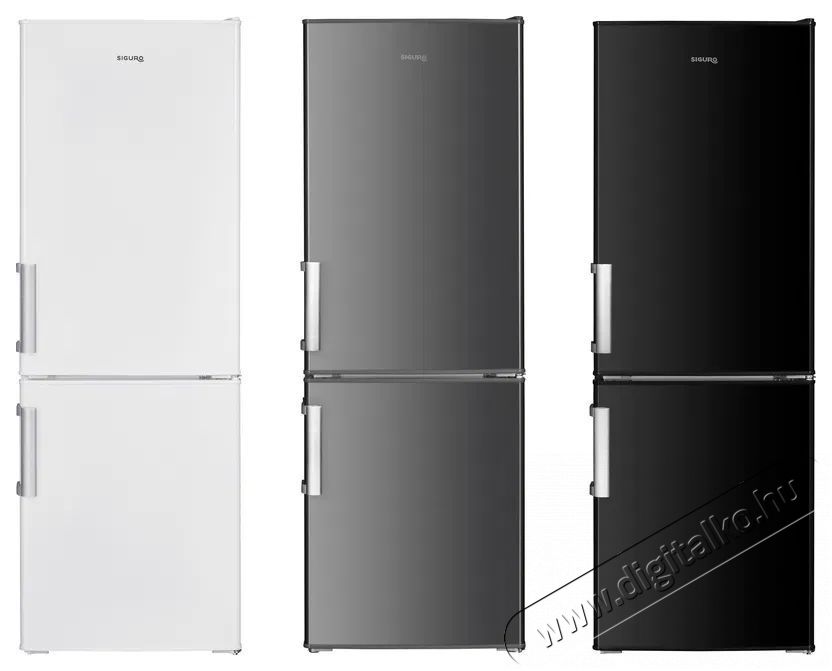 Siguro BF-J140S Arctic Konyhai term&eacute;kek - Hűtő, fagyaszt&oacute; (szabadon&aacute;ll&oacute;) - Alulfagyaszt&oacute;s kombin&aacute;lt hűtő - 509295