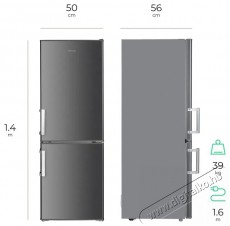 Siguro BF-J140S Arctic Konyhai term&eacute;kek - Hűtő, fagyaszt&oacute; (szabadon&aacute;ll&oacute;) - Alulfagyaszt&oacute;s kombin&aacute;lt hűtő - 509295