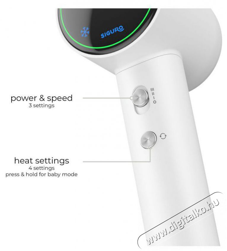 Siguro HR-I450W Snow Flow Sz&eacute;ps&eacute;g&aacute;pol&aacute;s / Eg&eacute;szs&eacute;g - Haj&aacute;pol&aacute;s - Hajsz&aacute;r&iacute;t&oacute; - 510699