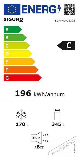 Siguro MD-C232S Premium Konyhai term&eacute;kek - Hűtő, fagyaszt&oacute; (szabadon&aacute;ll&oacute;) - Amerikai t&iacute;pus&uacute; Side By Side hűtő - 509349
