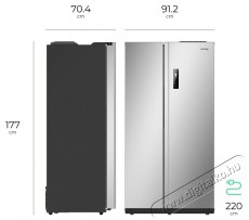 Siguro MD-D233S Essentials Konyhai term&eacute;kek - Hűtő, fagyaszt&oacute; (szabadon&aacute;ll&oacute;) - Amerikai t&iacute;pus&uacute; Side By Side hűtő - 509303