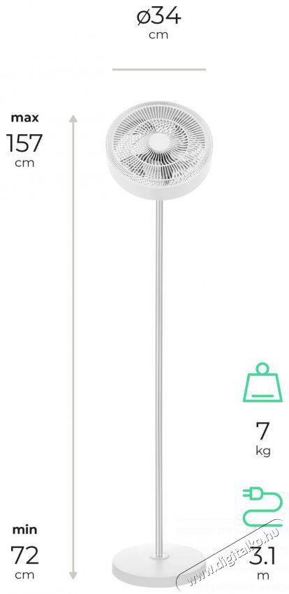 Siguro FN-P400W Lumi + l&aacute;mpa H&aacute;ztart&aacute;s / Otthon / K&uuml;lt&eacute;r - Ventil&aacute;tor / L&eacute;gkondicion&aacute;l&oacute; - &Aacute;ll&oacute; / padl&oacute; ventil&aacute;tor - 512365