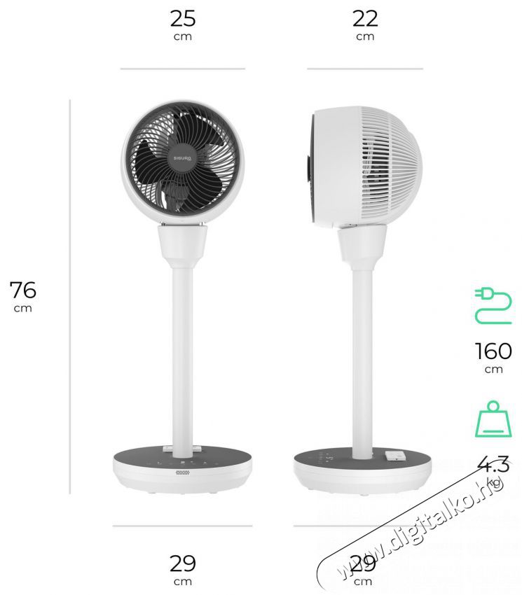 Siguro FN-P450W AirSphere H&aacute;ztart&aacute;s / Otthon / K&uuml;lt&eacute;r - Ventil&aacute;tor / L&eacute;gkondicion&aacute;l&oacute; - &Aacute;ll&oacute; / padl&oacute; ventil&aacute;tor - 512356