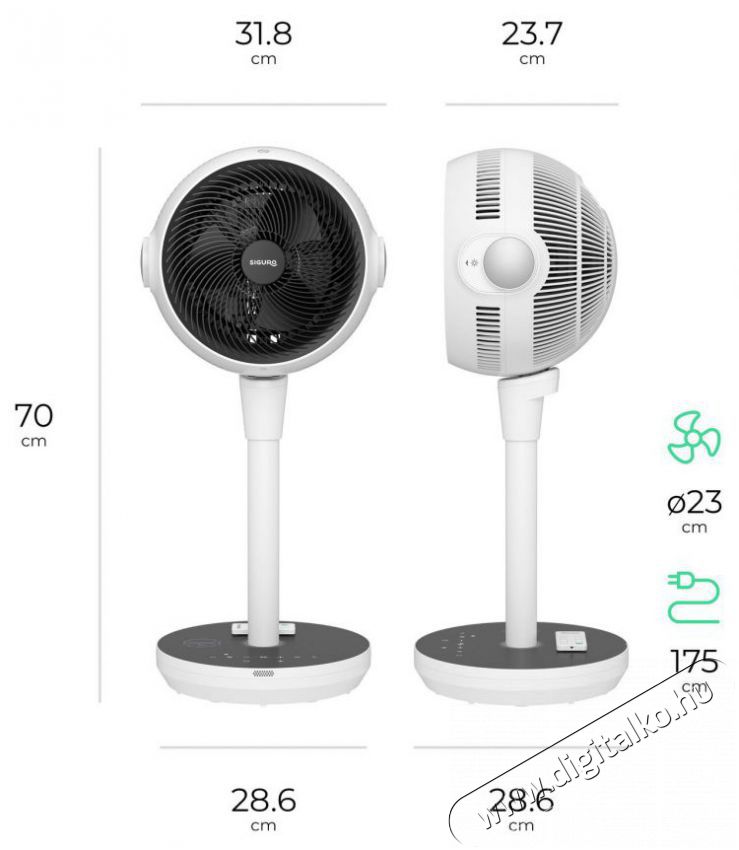 Siguro FN-V750W 3D Air Luxury H&aacute;ztart&aacute;s / Otthon / K&uuml;lt&eacute;r - Ventil&aacute;tor / L&eacute;gkondicion&aacute;l&oacute; - &Aacute;ll&oacute; / padl&oacute; ventil&aacute;tor - 512355