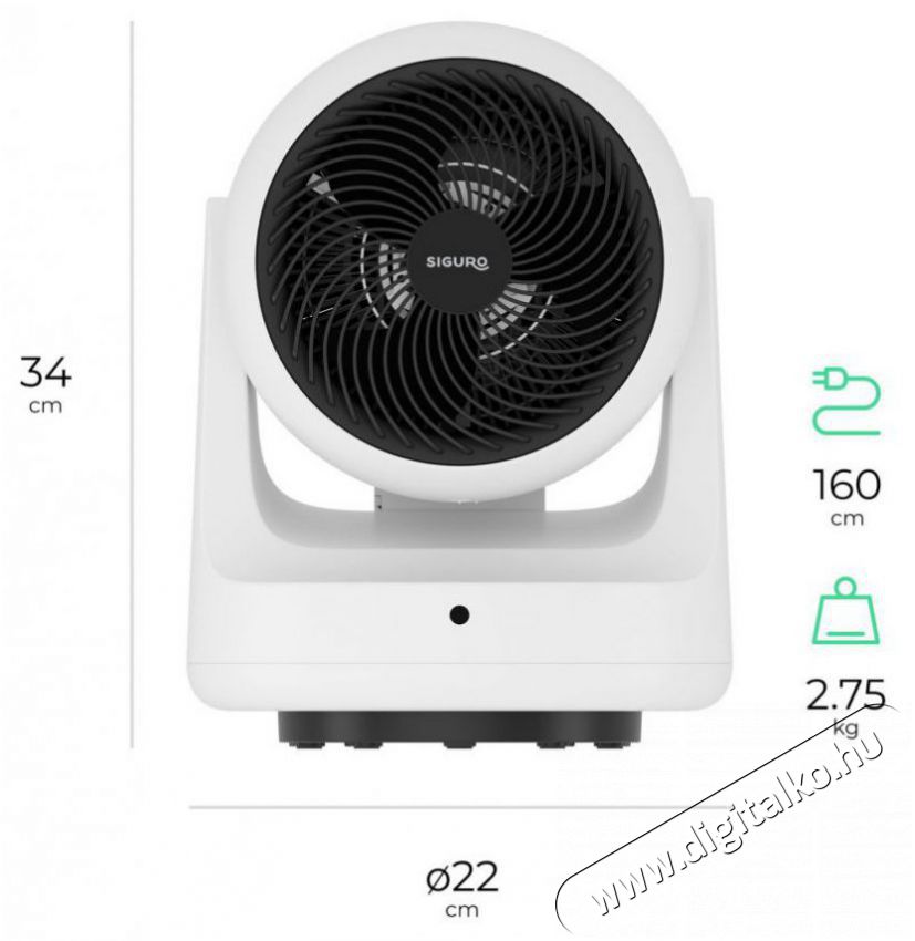 Siguro FT-L100W JetPod H&aacute;ztart&aacute;s / Otthon / K&uuml;lt&eacute;r - Ventil&aacute;tor / L&eacute;gkondicion&aacute;l&oacute; - Asztali ventil&aacute;tor - 512354