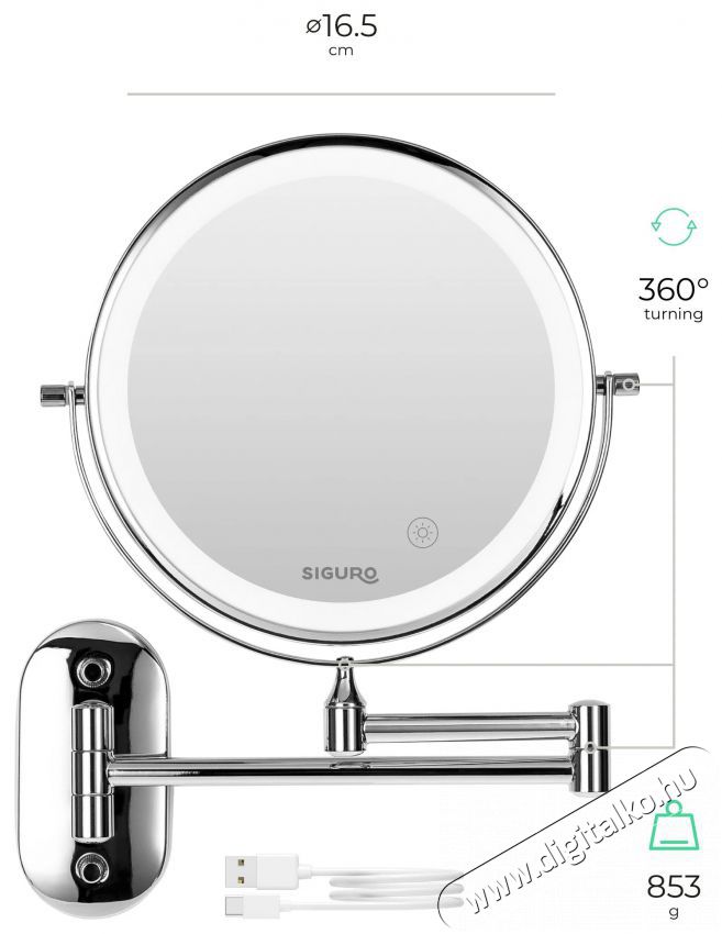 Siguro LM-T470SU Pure Beauty Morgiana Sz&eacute;ps&eacute;g&aacute;pol&aacute;s / Eg&eacute;szs&eacute;g - T&uuml;k&ouml;r - 512324