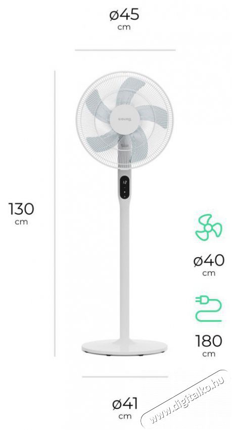 Siguro FN-S470W Silent Wind H&aacute;ztart&aacute;s / Otthon / K&uuml;lt&eacute;r - Ventil&aacute;tor / L&eacute;gkondicion&aacute;l&oacute; - &Aacute;ll&oacute; / padl&oacute; ventil&aacute;tor - 512347