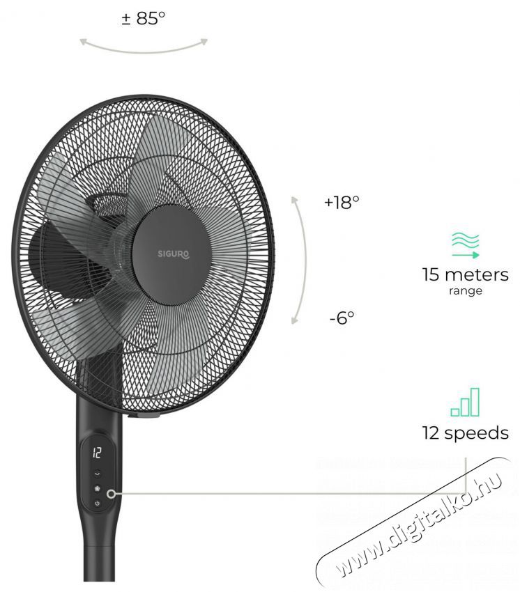 Siguro FN-S471B Silent Wind H&aacute;ztart&aacute;s / Otthon / K&uuml;lt&eacute;r - Ventil&aacute;tor / L&eacute;gkondicion&aacute;l&oacute; - &Aacute;ll&oacute; / padl&oacute; ventil&aacute;tor - 512349
