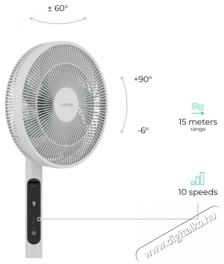 Siguro FN-T570W West Wind H&aacute;ztart&aacute;s / Otthon / K&uuml;lt&eacute;r - Ventil&aacute;tor / L&eacute;gkondicion&aacute;l&oacute; - &Aacute;ll&oacute; / padl&oacute; ventil&aacute;tor - 512348