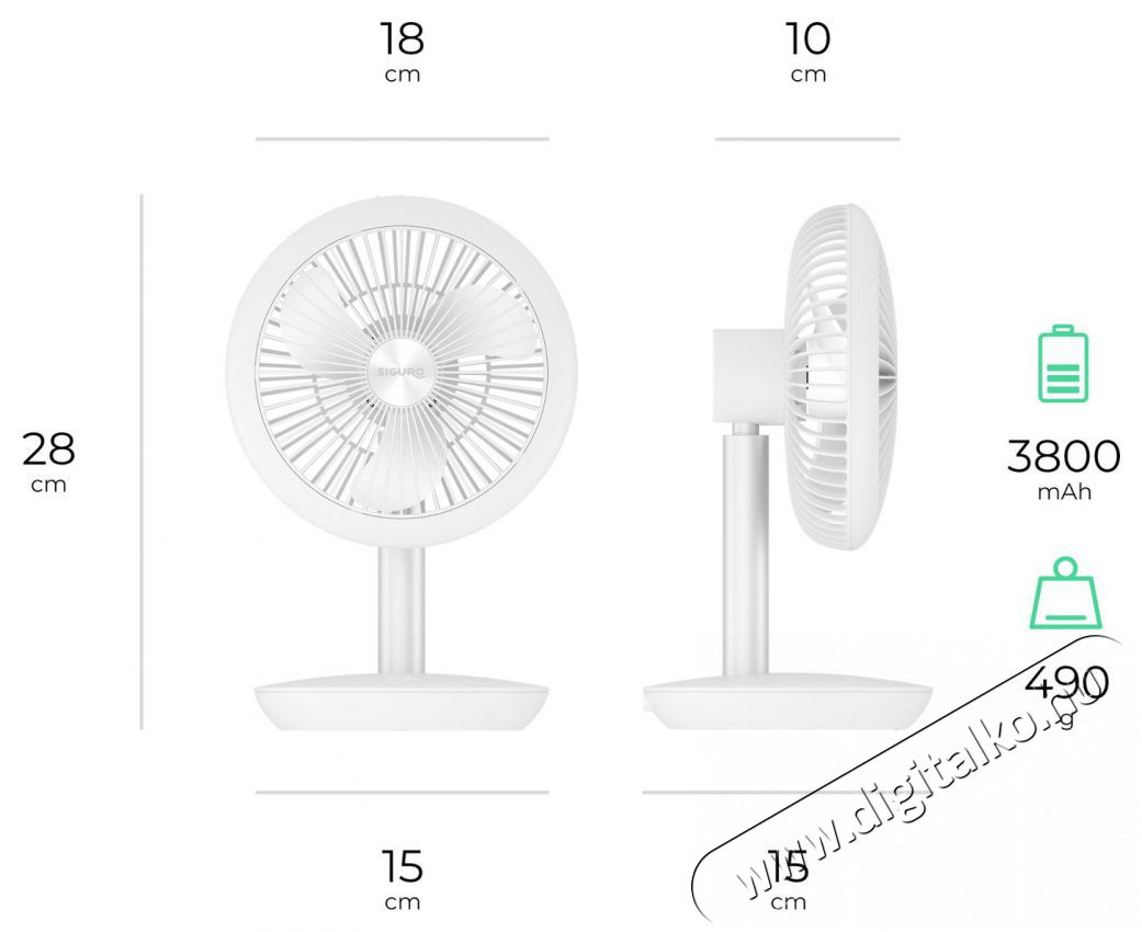 Siguro FT-U150W Urban Compact H&aacute;ztart&aacute;s / Otthon / K&uuml;lt&eacute;r - Ventil&aacute;tor / L&eacute;gkondicion&aacute;l&oacute; - Asztali ventil&aacute;tor - 512345