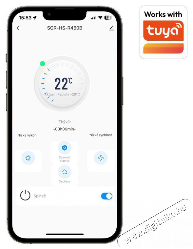 Siguro HS-R450B Reindeer Hot & Cool, WiFi H&aacute;ztart&aacute;s / Otthon / K&uuml;lt&eacute;r - Fűt&eacute;s - Fűtőventil&aacute;toros hősug&aacute;rz&oacute; - 512351