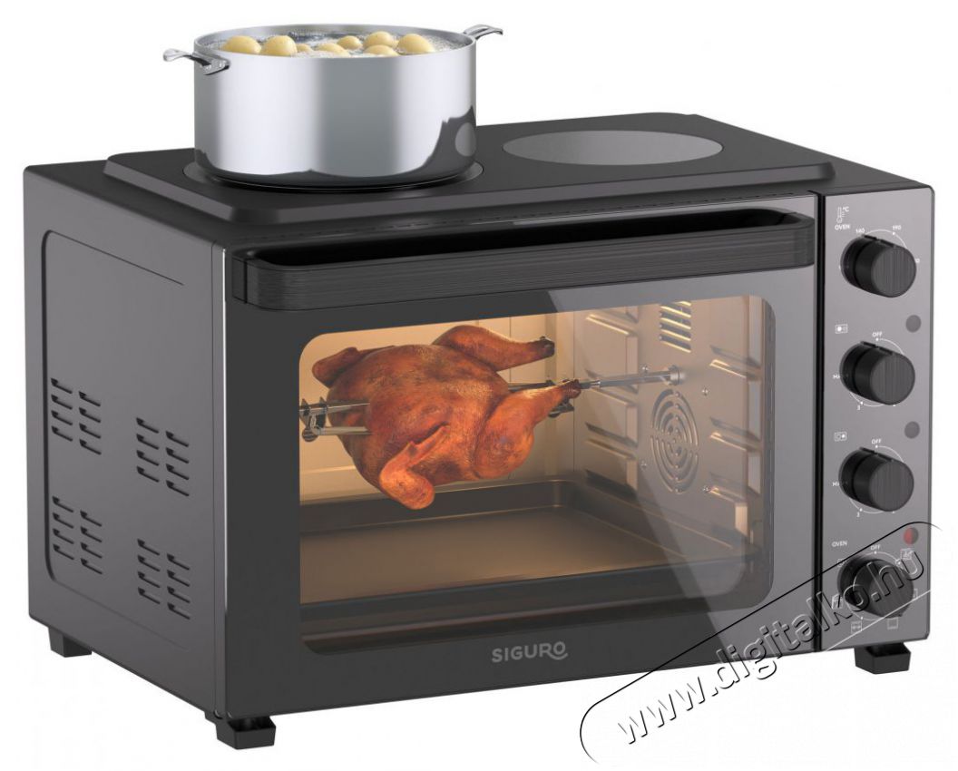 Siguro CO-G480B Perfect Roast & Cook Konyhai term&eacute;kek - S&uuml;tő-főzőlap, tűzhely (szabadon&aacute;ll&oacute;) - Mini s&uuml;tő / mini grill / mini konyha - 519159