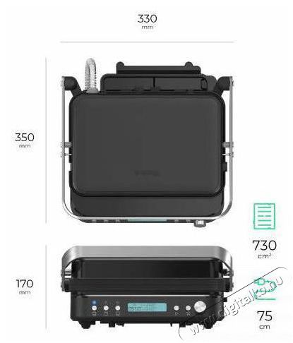 Siguro CG-S500B Grill Mate Ultimate Konyhai term&eacute;kek - Konyhai kisg&eacute;p (s&uuml;t&eacute;s / főz&eacute;s / hűt&eacute;s / &eacute;telk&eacute;sz&iacute;t&eacute;s) - Kontakt grill s&uuml;tő / s&uuml;tőlap - 521511