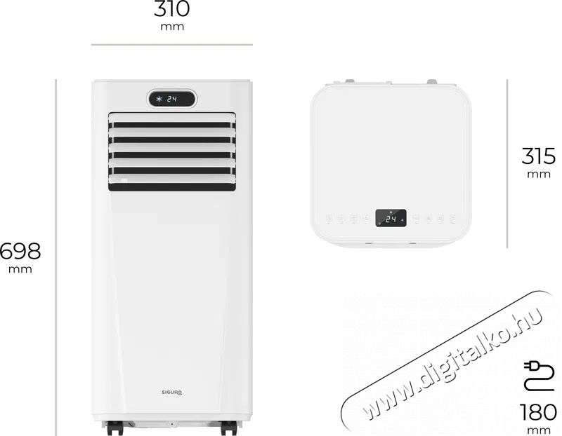 Siguro AC-C140W Cool 9 H&aacute;ztart&aacute;s / Otthon / K&uuml;lt&eacute;r - Ventil&aacute;tor / L&eacute;gkondicion&aacute;l&oacute; - Mobil kl&iacute;ma - 520585