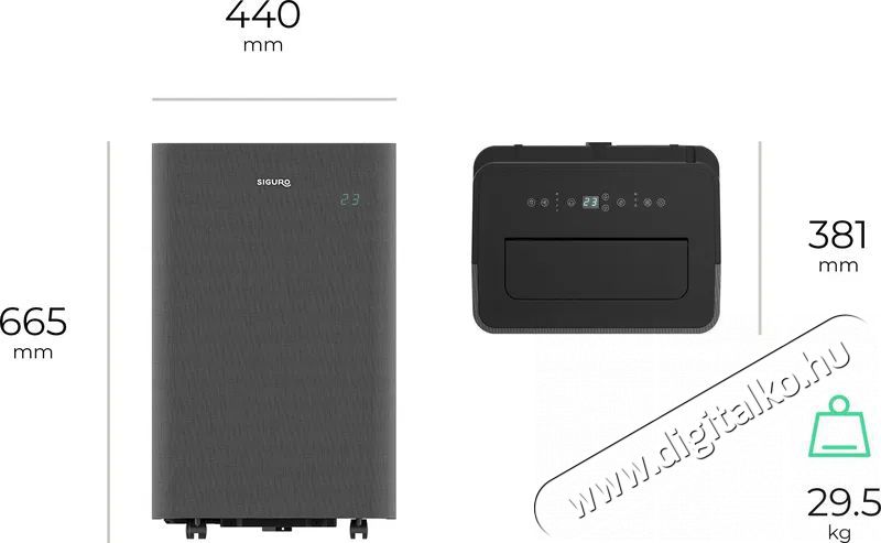 Siguro AC-F280B Mistral 12 H&aacute;ztart&aacute;s / Otthon / K&uuml;lt&eacute;r - Ventil&aacute;tor / L&eacute;gkondicion&aacute;l&oacute; - Mobil kl&iacute;ma - 520589