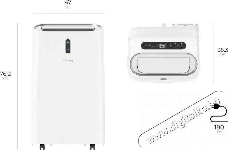 Siguro AC-I160W Breeze 16 H&aacute;ztart&aacute;s / Otthon / K&uuml;lt&eacute;r - Ventil&aacute;tor / L&eacute;gkondicion&aacute;l&oacute; - Mobil kl&iacute;ma - 520583