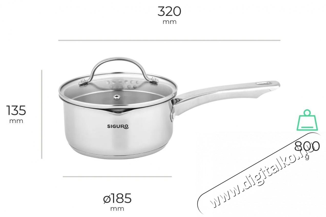 Siguro Pure Delight 9 db, ed&eacute;nyek + serpenyő, 20 cm Konyhai term&eacute;kek - Ed&eacute;ny - Ed&eacute;ny k&eacute;szlet - 520545