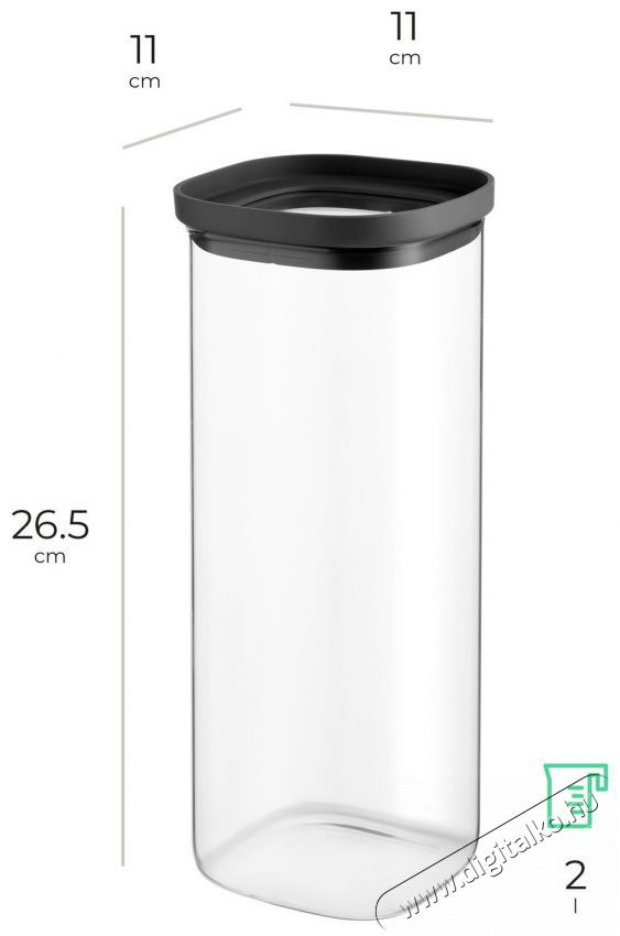 Siguro ViewStash &Eacute;lelmiszer t&aacute;rol&oacute; doboz, 2 l Konyhai term&eacute;kek - Ed&eacute;ny - &Eacute;telt&aacute;rol&oacute; - 520622