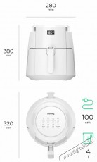 Siguro AF-P351W Vita Fry Plus Konyhai term&eacute;kek - Konyhai kisg&eacute;p (s&uuml;t&eacute;s / főz&eacute;s / hűt&eacute;s / &eacute;telk&eacute;sz&iacute;t&eacute;s) - L&eacute;gkever&eacute;ses főzőg&eacute;p / elektromos kukta / multifunkci&oacute;s s&uuml;tő - 520576