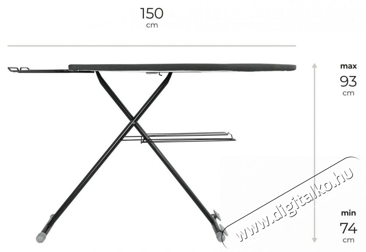 Siguro Big Board, 122&times;43 cm, fekete H&aacute;ztart&aacute;s / Otthon / K&uuml;lt&eacute;r - Vasal&oacute; - Vasal&oacute;deszka - 520528