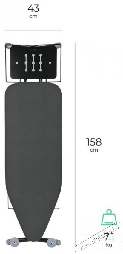 Siguro Big Board, 122&times;43 cm, fekete H&aacute;ztart&aacute;s / Otthon / K&uuml;lt&eacute;r - Vasal&oacute; - Vasal&oacute;deszka - 520528