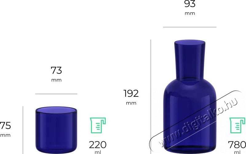 Siguro Crystal Duo kancs&oacute; &eacute;s poh&aacute;r szett, 780 ml + 220 ml, 2 darab Konyhai term&eacute;kek - Egy&eacute;b / Konyhai kieg&eacute;sz&iacute;tő - 520573