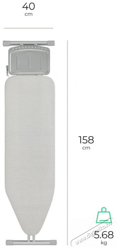 Siguro Essentials Plus, 122&times;38 cm, ez&uuml;st H&aacute;ztart&aacute;s / Otthon / K&uuml;lt&eacute;r - Vasal&oacute; - Vasal&oacute;deszka - 520529