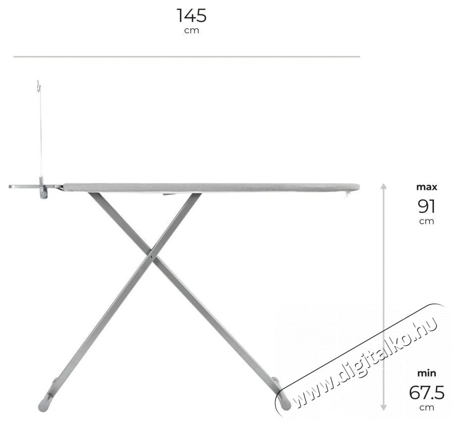 Siguro Essentials Plus, 122&times;38 cm, ez&uuml;st H&aacute;ztart&aacute;s / Otthon / K&uuml;lt&eacute;r - Vasal&oacute; - Vasal&oacute;deszka - 520529