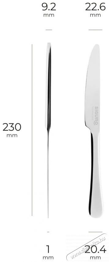 Siguro Gastro &Eacute;tkezők&eacute;s 6 db Konyhai term&eacute;kek - &Eacute;tk&eacute;szlet - Evőeszk&ouml;z k&eacute;szlet - 520537
