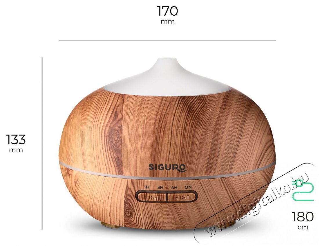 Siguro AD-G420LW Brimstone Aroma diff&uacute;zor Sz&eacute;ps&eacute;g&aacute;pol&aacute;s / Eg&eacute;szs&eacute;g - L&eacute;gtiszt&iacute;t&oacute; / p&aacute;r&aacute;s&iacute;t&oacute; / p&aacute;r&aacute;tlan&iacute;t&oacute; - P&aacute;r&aacute;s&iacute;t&oacute; - 526031