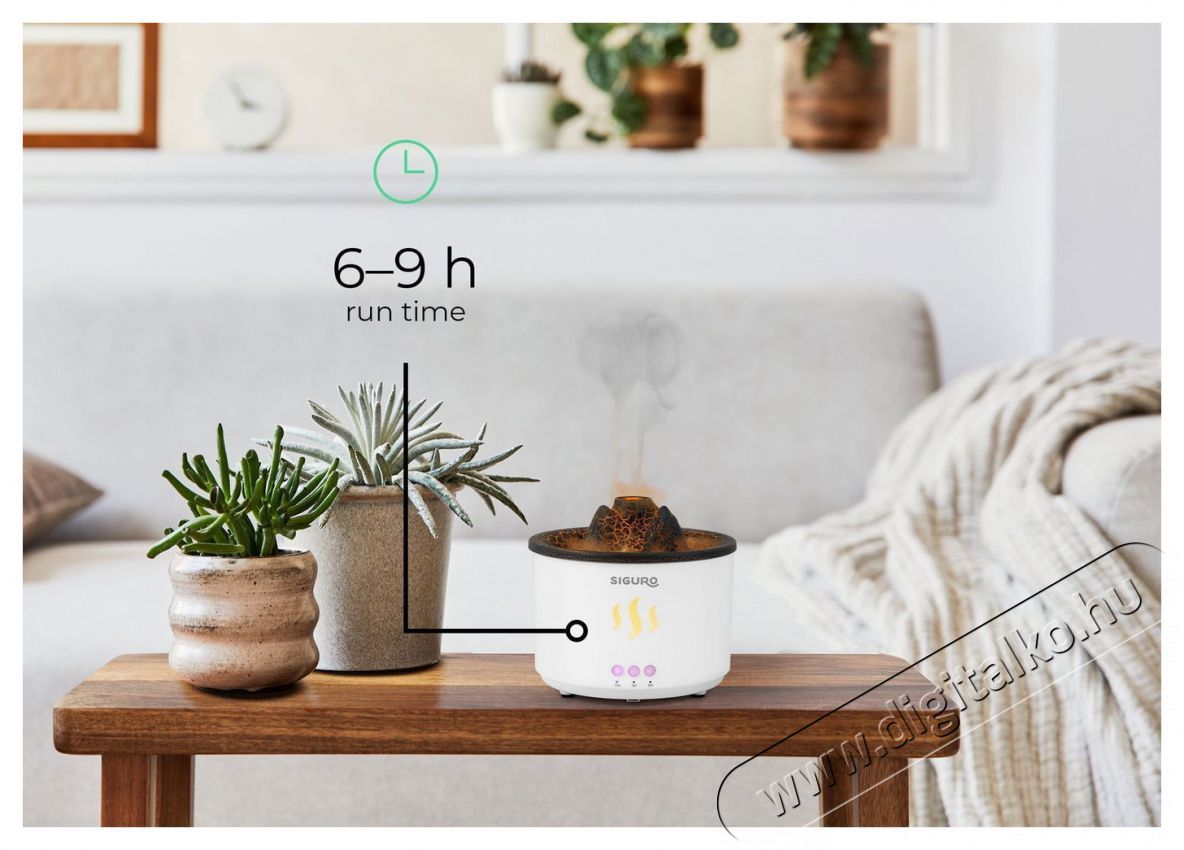 Siguro AD-V300W Volcano Aroma diff&uacute;zor Sz&eacute;ps&eacute;g&aacute;pol&aacute;s / Eg&eacute;szs&eacute;g - L&eacute;gtiszt&iacute;t&oacute; / p&aacute;r&aacute;s&iacute;t&oacute; / p&aacute;r&aacute;tlan&iacute;t&oacute; - P&aacute;r&aacute;s&iacute;t&oacute; - 526037