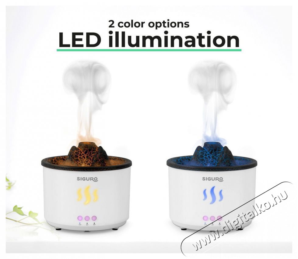 Siguro AD-V300W Volcano Aroma diff&uacute;zor Sz&eacute;ps&eacute;g&aacute;pol&aacute;s / Eg&eacute;szs&eacute;g - L&eacute;gtiszt&iacute;t&oacute; / p&aacute;r&aacute;s&iacute;t&oacute; / p&aacute;r&aacute;tlan&iacute;t&oacute; - P&aacute;r&aacute;s&iacute;t&oacute; - 526037