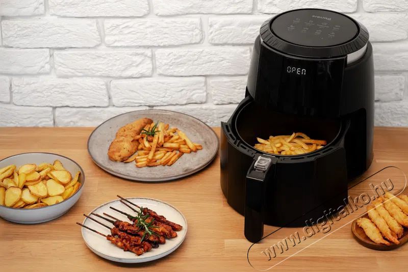 Siguro AF-P350B Vita Fry Plus Konyhai term&eacute;kek - Konyhai kisg&eacute;p (s&uuml;t&eacute;s / főz&eacute;s / hűt&eacute;s / &eacute;telk&eacute;sz&iacute;t&eacute;s) - L&eacute;gkever&eacute;ses főzőg&eacute;p / elektromos kukta / multifunkci&oacute;s s&uuml;tő - 520565