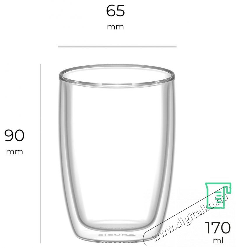 Siguro Capuccino Termopoh&aacute;r, 170 ml, 6db Konyhai term&eacute;kek - K&aacute;v&eacute;főző / k&aacute;v&eacute;&ouml;rlő / kieg&eacute;sz&iacute;tő - K&aacute;v&eacute;s poh&aacute;r / cs&eacute;sze - 526050