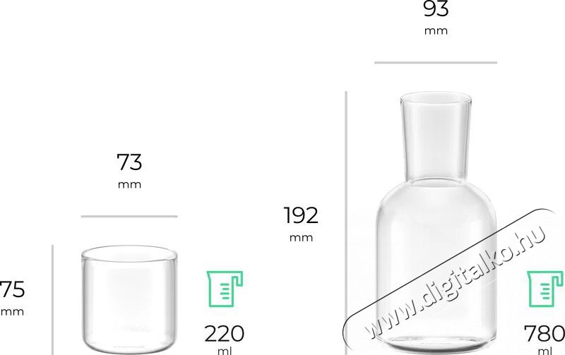 Siguro Crystal Duo kancs&oacute; &eacute;s poh&aacute;r szett, 780 ml + 220 ml, 2 darabos k&eacute;szlet Konyhai term&eacute;kek - Egy&eacute;b / Konyhai kieg&eacute;sz&iacute;tő - 520563