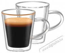 Siguro Espresso duplafal&uacute; &uuml;vegpoh&aacute;r, 90 ml, 2 db Konyhai term&eacute;kek - K&aacute;v&eacute;főző / k&aacute;v&eacute;&ouml;rlő / kieg&eacute;sz&iacute;tő - K&aacute;v&eacute;s poh&aacute;r / cs&eacute;sze - 526052