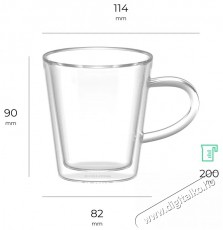 Siguro Lungo duplafal&uacute; &uuml;vegpoh&aacute;r, 200 ml, 2 db Konyhai term&eacute;kek - K&aacute;v&eacute;főző / k&aacute;v&eacute;&ouml;rlő / kieg&eacute;sz&iacute;tő - K&aacute;v&eacute;s poh&aacute;r / cs&eacute;sze - 526057