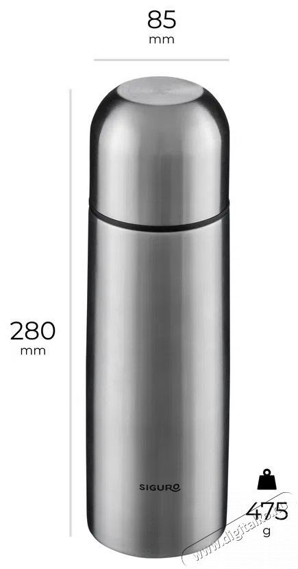 Siguro TH-D20 Thermos Essentials Stainless Steel termosz Konyhai term&eacute;kek - Ed&eacute;ny - Termosz - 526062