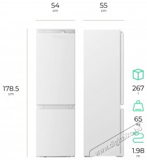 Siguro Armoa D252W Be&eacute;p&iacute;thető alulfagyaszt&oacute;s kombin&aacute;lt hűtő Konyhai term&eacute;kek - Hűtő, fagyaszt&oacute; (be&eacute;p&iacute;thető) - Alulfagyaszt&oacute;s kombin&aacute;lt hűtő - 528021