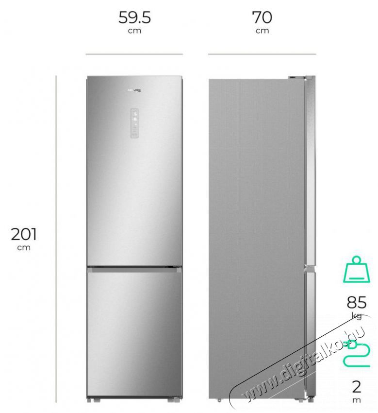 Siguro BF-A241S Premium Szabadon&aacute;ll&oacute; alulfagyaszt&oacute;s kombin&aacute;lt hűtő Konyhai term&eacute;kek - Hűtő, fagyaszt&oacute; (szabadon&aacute;ll&oacute;) - Alulfagyaszt&oacute;s kombin&aacute;lt hűtő - 528018