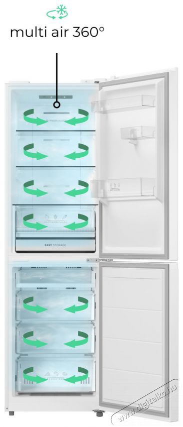 Siguro BF-D251W Szabadon&aacute;ll&oacute; alulfagyaszt&oacute;s kombin&aacute;lt hűtő Konyhai term&eacute;kek - Hűtő, fagyaszt&oacute; (szabadon&aacute;ll&oacute;) - Alulfagyaszt&oacute;s kombin&aacute;lt hűtő - 528019