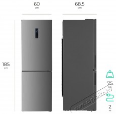 Siguro BF-O120S Ideal Szabadon&aacute;ll&oacute; alulfagyaszt&oacute;s kombin&aacute;lt hűtő Konyhai term&eacute;kek - Hűtő, fagyaszt&oacute; (szabadon&aacute;ll&oacute;) - Alulfagyaszt&oacute;s kombin&aacute;lt hűtő - 528015